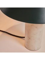 VOLTA lampe de table en marbre blanc et métal