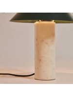 VOLTA lampada da tavolo in marmo bianco e metallo design casa
