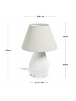 DEPRO table lamp in white magnesium