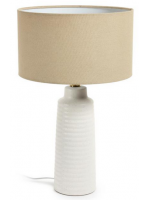 MIERO table lamp in ceramic and cotton