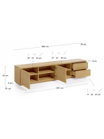 DASTER 200x36 TV-Schrank aus Eichenfurnier