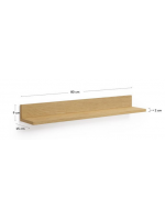 DASTER shelf 80 or 120 cm long in oak veneer