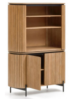 BASCO sideboard h 170 cm in solid wood slatted design living house