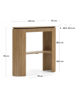 BASCO consola de listones de madera maciza design living house