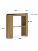 BASCO console in solid wood slatted design living house