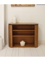 BASCO bookcase h 90 cm in solid wood slatted design living house