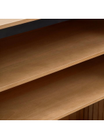 BASCO bookcase h 90 cm in solid wood slatted design living house