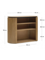 BASCO libreria h 90 cm in legno massello dogato design living casa