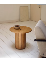 BASCO petite table en lattes de bois massif design living home