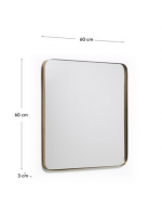 COPENHAGEN 60x60 in gold metal home contract mirror