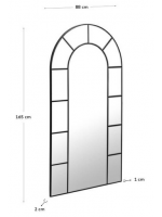 EYRE Miroir de fenêtre avec cadre en métal noir