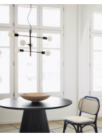 NOVA black metal chandelier with jointed arms home or contract design