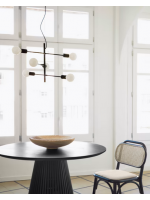 NOVA lustre en métal noir avec bras articulés design maison ou contract