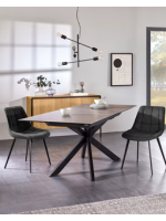 NOVA black metal chandelier with jointed arms home or contract design