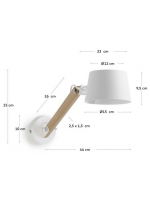 BOSCHA white metal wall lamp