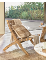 BISIAK sedia pieghevole per esterno in legno massello di acacia e corda di cotone