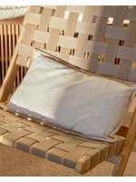 BISIAK Chaise pliante d'extérieur en bois d'acaccia massif et corde de coton