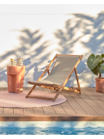 AMESIR Tumbona a elección de color en madera maciza de acacia para terrazas de jardín al aire libre hotel