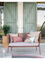 SEATTLE Farbwahl Sofa aus Seil und Metall mit Kissen für Gartenterrassen im Innen- und Außenbereich
