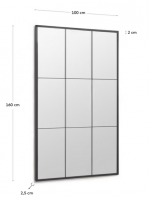 ELISIR floor mirror in black metal