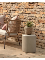 LAST tabouret ou table en béton gris clair résistant pour les jardins et les terrasses