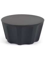 MOYTO coffe table in black concrete resistant for gardens and terraces