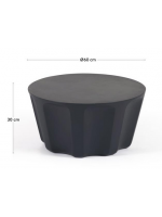 MOYTO coffe table in black concrete resistant for gardens and terraces