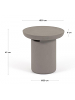 GREGOR side table in concrete resistant for gardens and terraces