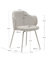 DASTY in fabric chair with armrests home living and contract