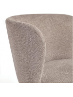 CECILY scelta colore in tessuto cinigliato e gambe in metallo nero sedia design