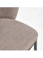 CECILY scelta colore in tessuto cinigliato e gambe in metallo nero sedia design