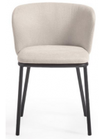 CECILY in fabric color choice and black metal legs design chair