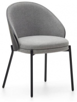 DEAM oak wood chair in fabric and black metal frame