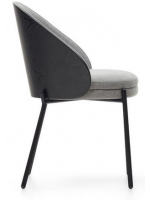 DEAM oak wood chair in fabric and black metal frame