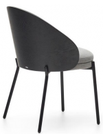 DEAM oak wood chair in fabric and black metal frame