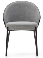 DEAM oak wood chair in fabric and black metal frame