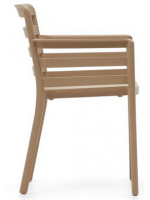 ARIEL scelta colore sedia con braccioli in polipropilene per giardino terrazzi ristoranti impilabile