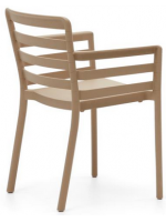 ARIEL chair with armrests in polypropylene for garden terraces restaurants stackable