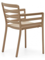 ARIEL scelta colore sedia con braccioli in polipropilene per giardino terrazzi ristoranti impilabile