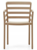 ARIEL chair with armrests in polypropylene for garden terraces restaurants stackable