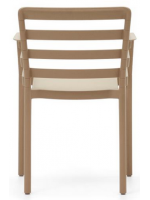 ARIEL Chaise avec accoudoirs en polypropylène pour terrasses de jardin restaurants empilable