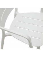 ELLA scelta colore in polipropilene sedia con braccioli per giardino terrazzi ristoranti impilabile