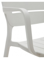 ELLA scelta colore in polipropilene sedia con braccioli per giardino terrazzi ristoranti impilabile