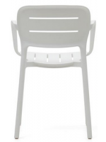 ELLA scelta colore in polipropilene sedia con braccioli per giardino terrazzi ristoranti impilabile