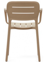 ELLA scelta colore in polipropilene sedia con braccioli per giardino terrazzi ristoranti impilabile