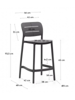 ELLA polypropylene stool color choice for garden terraces restaurants bars