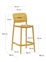 ELLA choix de couleurs de tabouret en polypropylène pour les terrasses de jardin les restaurants les bars