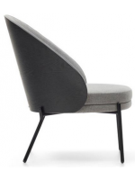 DEAM oak wood armchair in fabric and black metal frame