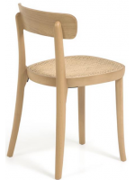 MARNIA chair in natural beech wood and rattan