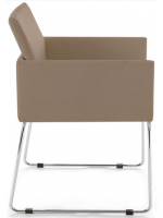 ALIS scelta colore in ecopelle e struttura in acciaio cromato sedia poltroncina design contract o casa